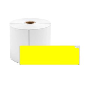 מדבקה צהובה מלבנית WP20100-160YL 20*100 רב שימושית 160 יח