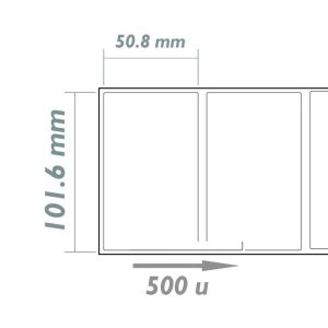 מדבקה לבנה ZA4*2-500 101.5*50mm רב שימושית 500 יח