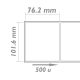מדבקה לבנה ZA4*3-500 101.5*76.2mm רב שימושית 500 יח