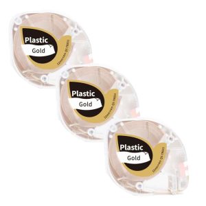 מדבקות Q5-TB831 שחור על זהב 12*4 למדפסת AIMO P12 חבילת חיסכון 3 יח'