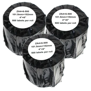 מדבקה לבנה ZA4*6-500 101.5*152mm רב שימושית 500 יח 3 גלילים